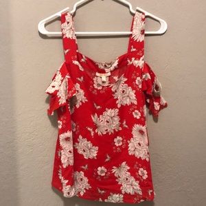 NWT Skies are Blue Off Shoulder Floral Tank